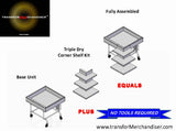 Triple Dry Corner Shelf Kit - the transforMerchandiser - 6